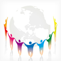 地球　多様性　ダイバーシティのイラスト