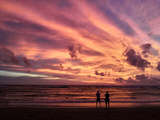 Beautiful colorful sunsets in Bali