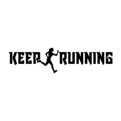 Fototapeta premium Keep Running Logo Icon isolated on white background