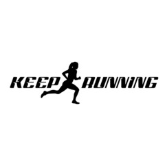Keep Running Logo Icon isolated on white background