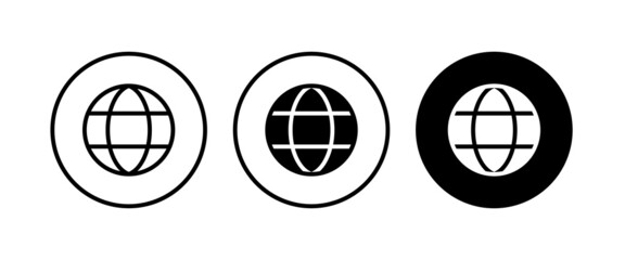 Go to web Icon in trendy line isolated on white background. Editable strok. Website pictogram. Internet symbol for your web site design, logo, app, UI.