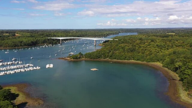 aerial view on the harbor of Benodet