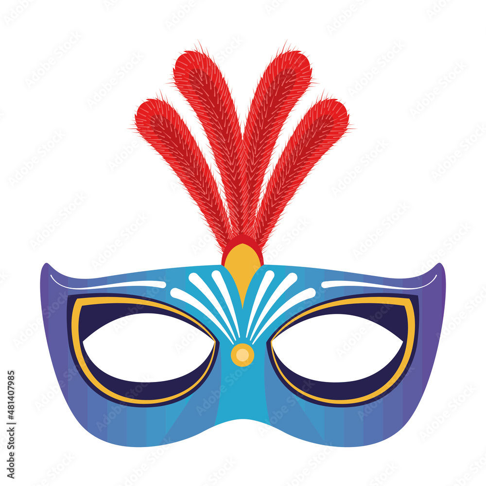 Sticker mardi gras blue mask