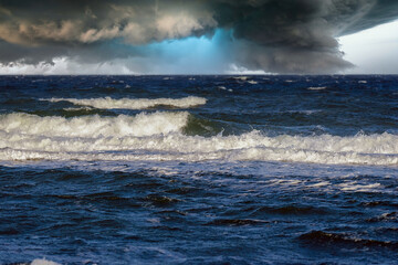 storm over the sea