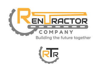 Logo large and small and the slogan of the company for the rental of satellite equipment