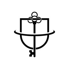 Data security icon isolated on white background