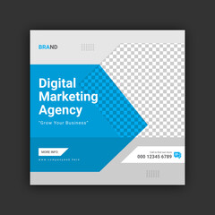 Digital business marketing social media post template design