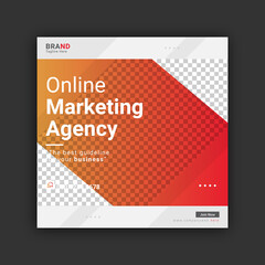 Online business marketing social media post template design