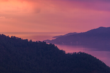 sunrise over the mountains