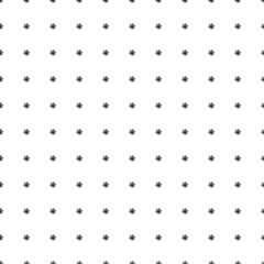 Square seamless background pattern from black coral symbols. The pattern is evenly filled. Vector illustration on white background