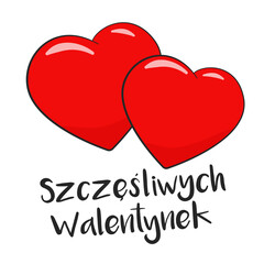Serca. Szczęśliwych Walentynek. Wektor. © FriendlyPixels