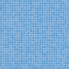 Seamless large texture of blue swimming pool square mosaic tiles