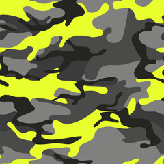 Seamless camouflage pattern of spots. Military camo. Print on fabric and clothing. Vector illustration
