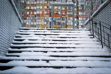steps not cleared of snow