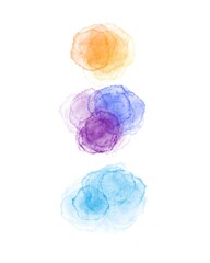 abstract watercolor stains on white background
