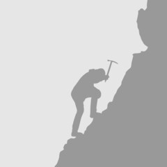 climber-mountaineer (black-white)