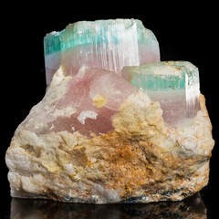 tourmaline mineral specimen stone rock geology gem crystal