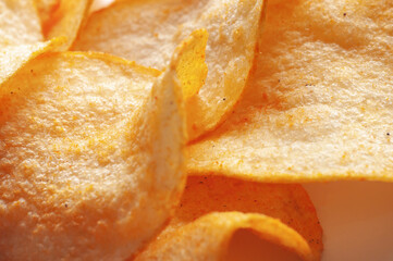 crispy, tasty, potato chips, white back