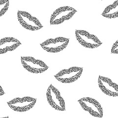 
leopard lips seamless pattern for print.