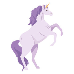 Fototapeta na wymiar lilac unicorn fairy animal