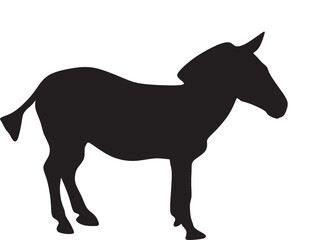 donkey silhouette vector
