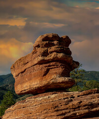 Balancing rock at the Garden of the gods near Colorado Springs Colorado