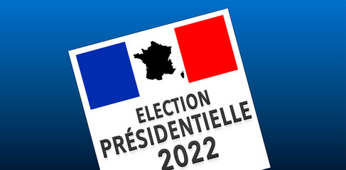 election présidentielle carte fond bleu