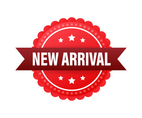 New arrival. Information poster brochure. Promotion sign. Banner promotion. Announcement poster concept. Vector stock illustration.