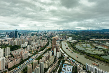 Fototapeta premium city aerial view