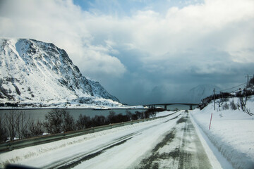 Winter in Lofoten Islands, Northern Norway