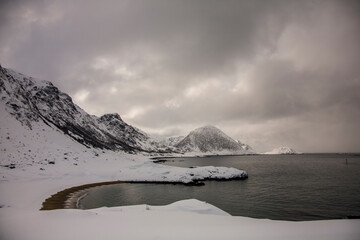 Winter in Lofoten Islands, Northern Norway