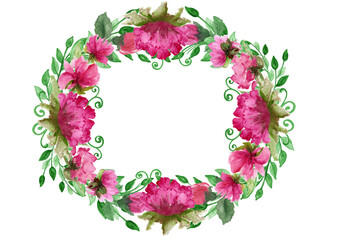 watercolor bouquets of flowers peonies poppies for valentine's day greeting cards invitations for design works