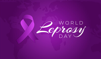 World Leprosy Day Background Illustration with World Map