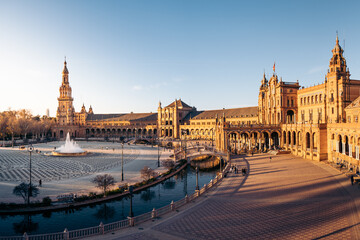 Plaza of Spain in Seville, Spain. An icon of the culture and tradition of Spain