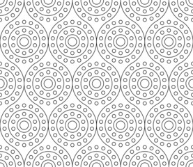 Black and white seamless linear illustrations. Coloring book, colouring page for children and adults. Decorative abstract vector pattern design. Line art drawing. Easy to edit color and line weight.