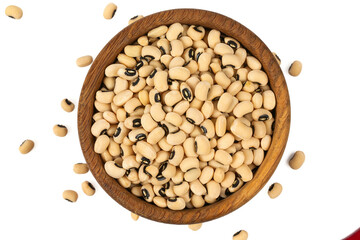 black-eyed peas isolated on white background