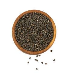 black beans isolated on white background