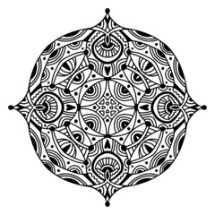 Mandala ornament for tattoo, engraved or coloring book projects - 481434965