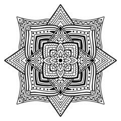 Mandala ornament for tattoo, engraved or coloring book projects - 481435368