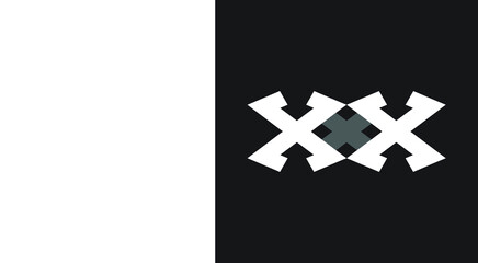 Obraz premium Triple X letter, X shape icon 