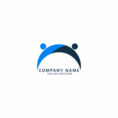 People Care Logo Templates flat design