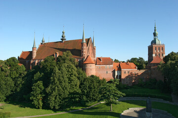 Fototapeta na wymiar Gothic cathedral in Frombork, Poland, Europe