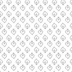 Seamless patterns of linear gray hearts