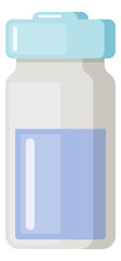 Vial icon. Small glass flacon for treatment dose