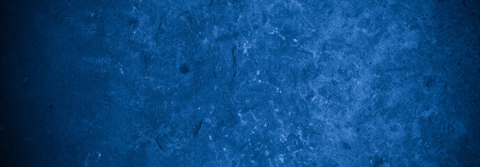Obraz premium Old wall pattern texture cement blue dark abstract blue color design are light with black gradient background.