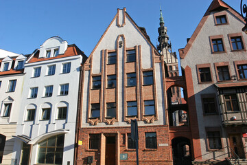 New tenements on Old Townl in Elblag, Poland