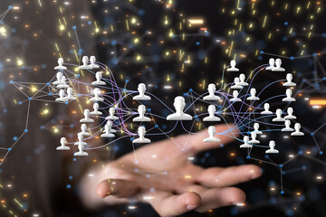 hierarchy connection team group digital