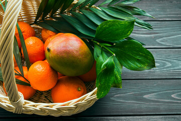Photos of mango and orange greens