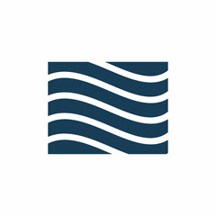 square wave color line logo design
