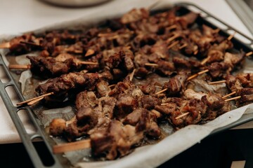 grilled meat on a grill